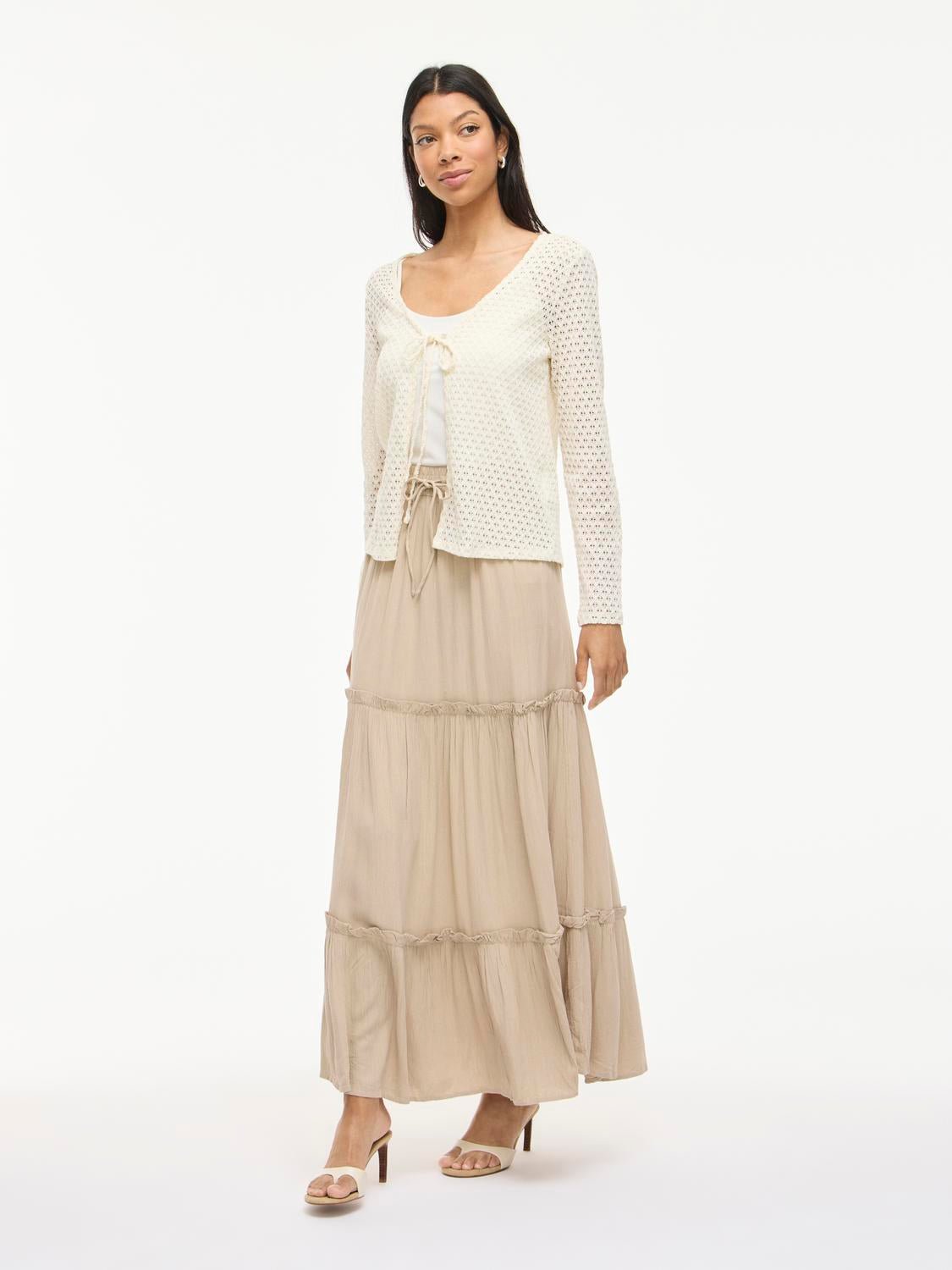 VIMESA Long Skirt - Feather Gray - VERO MODA & VILA Bergvik